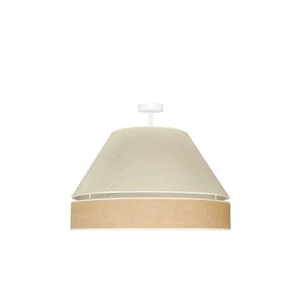 Duolla - Plafonnier YUTE AVIGNON 1xE27/15W/230V d. 60 cm gris/marron
