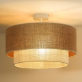 Duolla - Plafonnier YUTE BOHO 1xE27/15W/230V d. 45 cm marron/crème