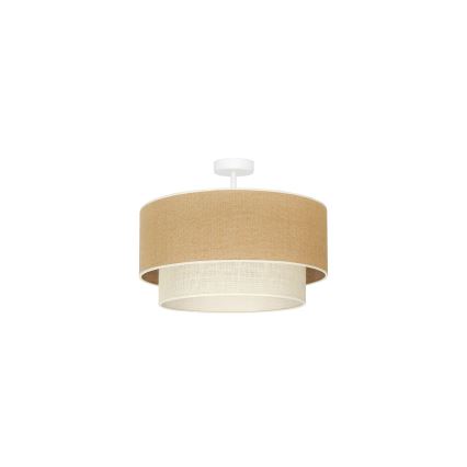 Duolla - Plafonnier YUTE BOHO 1xE27/15W/230V d. 45 cm marron/crème