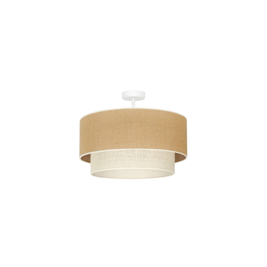 Duolla - Plafonnier YUTE BOHO 1xE27/15W/230V d. 45 cm marron/crème