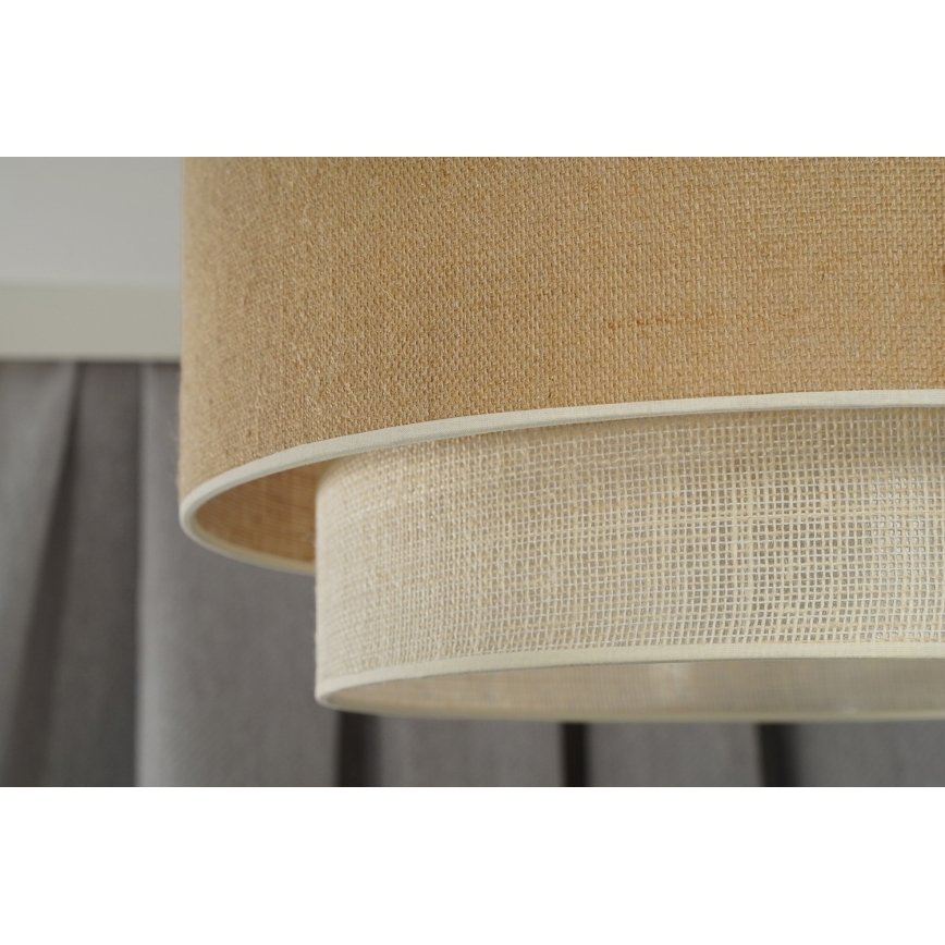 Duolla - Plafonnier YUTE BOHO 3xE27/15W/230V d. 60 cm marron/crème