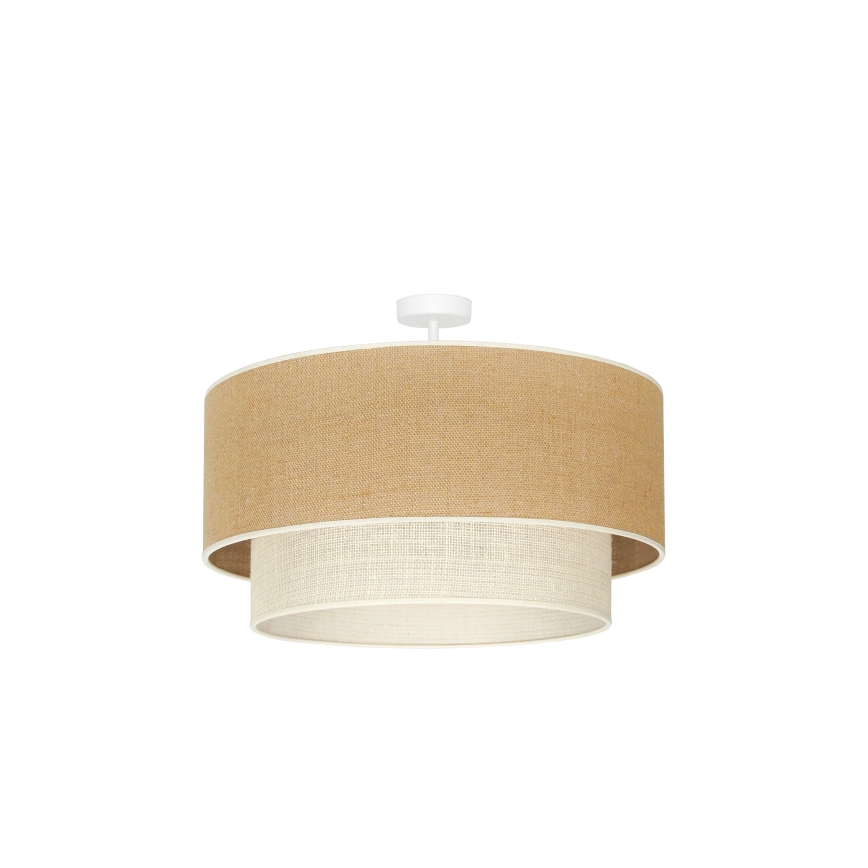 Duolla - Plafonnier YUTE BOHO 3xE27/15W/230V d. 60 cm marron/crème