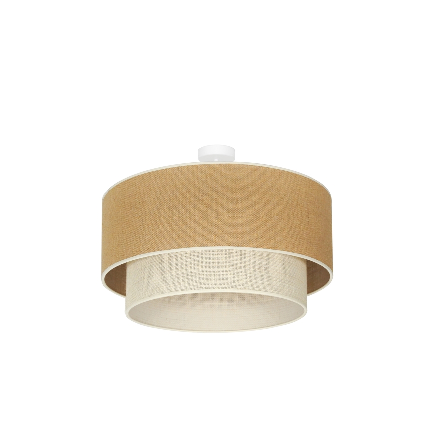 Duolla - Plafonnier YUTE BOHO 3xE27/15W/230V d. 60 cm marron/crème