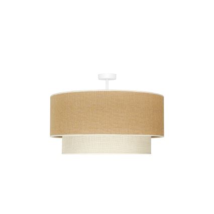 Duolla - Plafonnier YUTE BOHO 3xE27/15W/230V d. 60 cm marron/crème