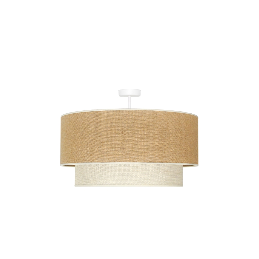 Duolla - Plafonnier YUTE BOHO 3xE27/15W/230V d. 60 cm marron/crème