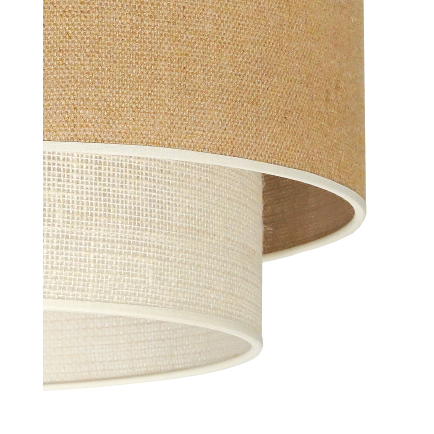 Duolla - Plafonnier YUTE BOHO 3xE27/15W/230V d. 60 cm marron/crème