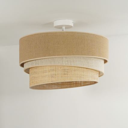 Duolla - Plafonnier YUTE TRIO 3xE27/15W/230V d. 60 cm marron/gris/beige