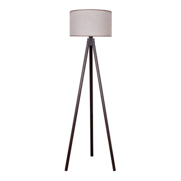 Duolla - Staande Lamp 1xE27/60W/230V diameter 44 cm beige/wengé