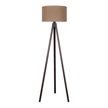 Duolla - Staande Lamp 1xE27/60W/230V diameter 44 cm bruin/wengé