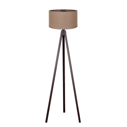 Duolla - Staande Lamp 1xE27/60W/230V diameter 44 cm bruin/wengé