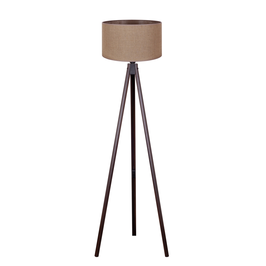 Duolla - Staande Lamp 1xE27/60W/230V diameter 44 cm bruin/wengé
