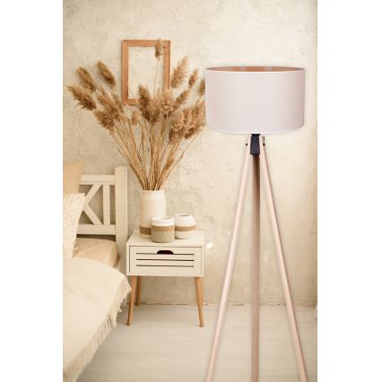Duolla - Staande Lamp 1xE27/60W/230V diameter 44 cm crème/beige