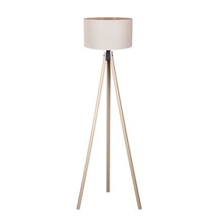 Duolla - Staande Lamp 1xE27/60W/230V diameter 44 cm crème/beige
