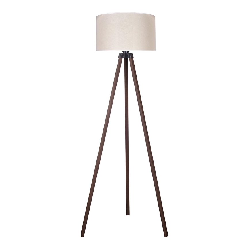 Duolla - Staande Lamp 1xE27/60W/230V diameter 44 cm crème/bruin