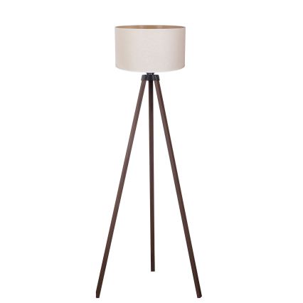 Duolla - Staande Lamp 1xE27/60W/230V diameter 44 cm crème/bruin