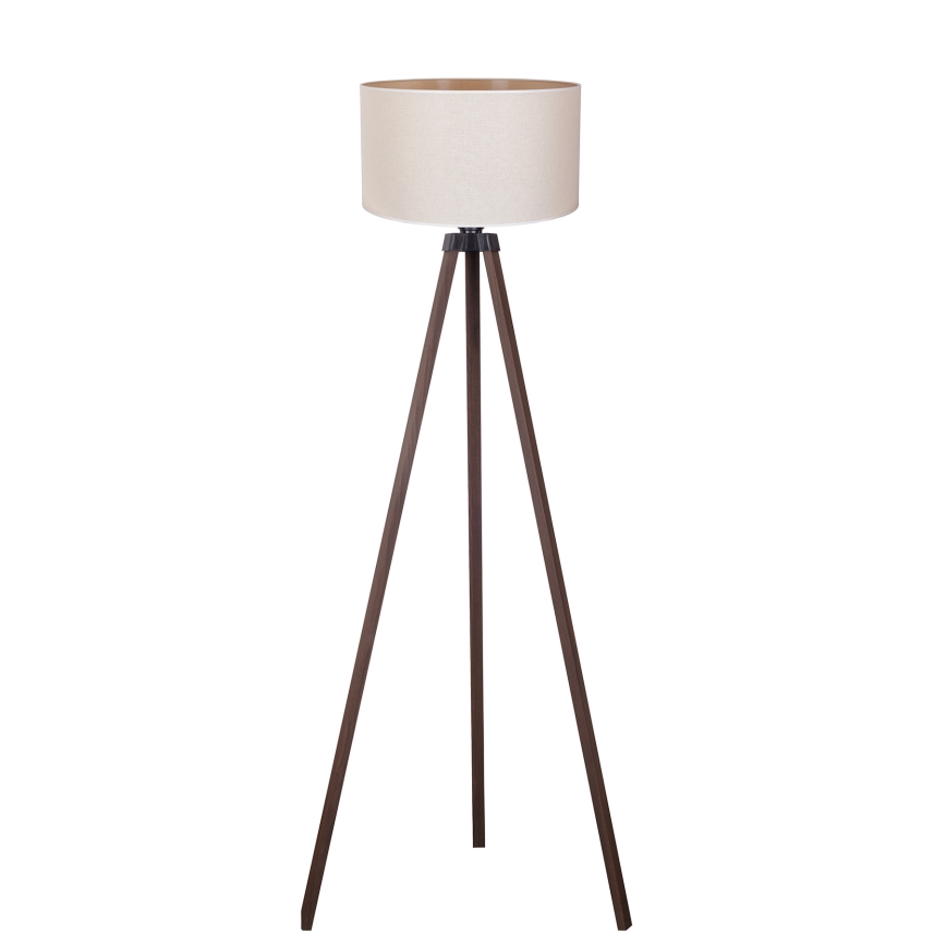 Duolla - Staande Lamp 1xE27/60W/230V diameter 44 cm crème/bruin