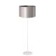 Duolla - Staande lamp CANNES 1xE27/15W/230V 45 cm zilver/wit