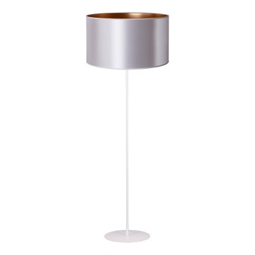 Duolla - Staande Lamp CANNES 1xE27/15W/230V diameter 45 cm zilver/koper/wit