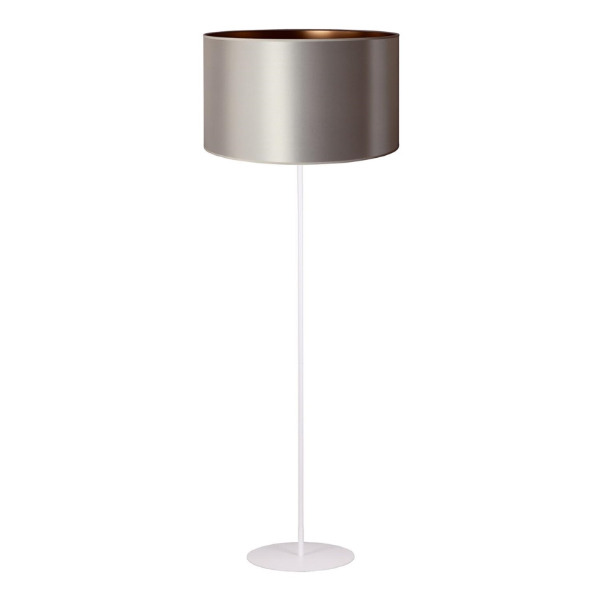 Duolla - Staande Lamp CANNES 1xE27/15W/230V diameter 45 cm zilver/koper/wit