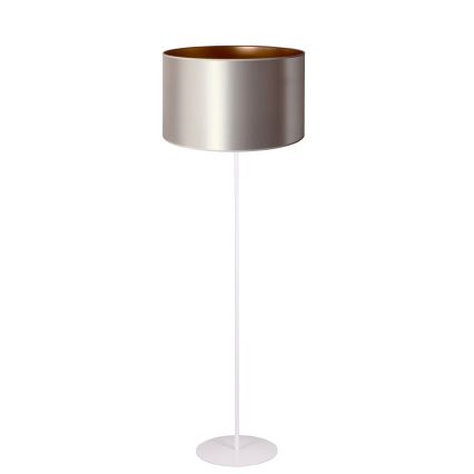 Duolla - Staande Lamp CANNES 1xE27/15W/230V diameter 45 cm zilver/koper/wit