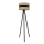 Duolla - Staande Lamp DUO 1xE27/15W/230V diameter 40 cm rotan/zwart