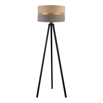Duolla - Staande Lamp DUO 1xE27/60W/230V diameter 44 cm beige/grijs/wengé