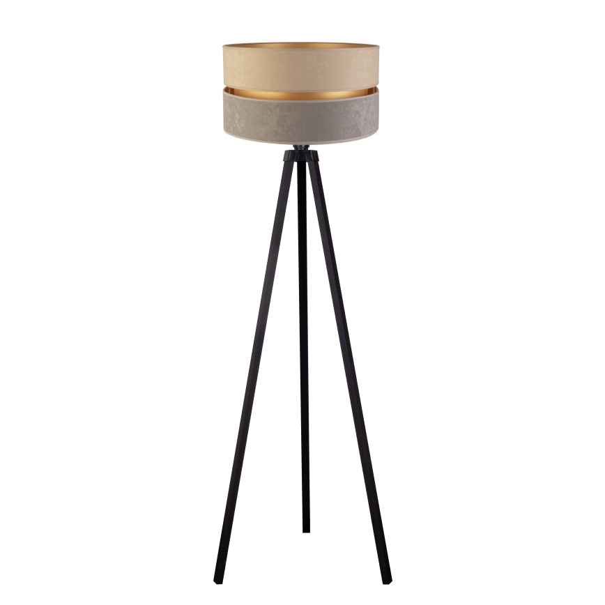 Duolla - Staande Lamp DUO 1xE27/60W/230V diameter 44 cm beige/grijs/wengé