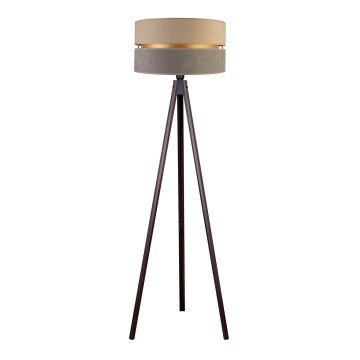 Duolla - Staande Lamp DUO 1xE27/60W/230V diameter 44 cm beige/grijs/wengé