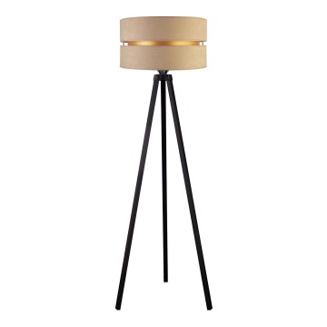 Duolla - Staande Lamp DUO 1xE27/60W/230V diameter 44 cm beige/wengé