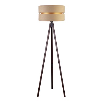 Duolla - Staande Lamp DUO 1xE27/60W/230V diameter 44 cm beige/wengé