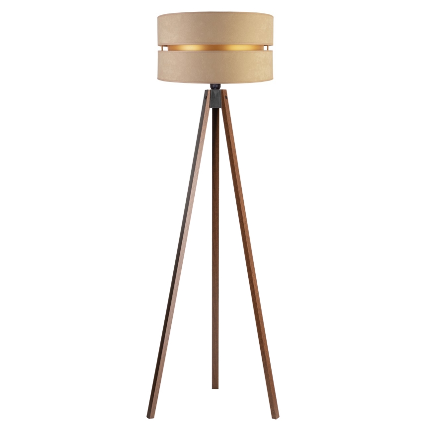 Duolla - Staande Lamp DUO 1xE27/60W/230V diameter 44 cm beige/wengé