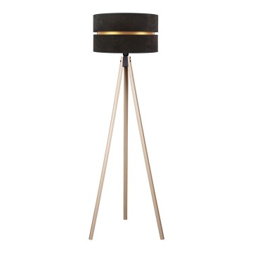 Duolla - Staande Lamp DUO 1xE27/60W/230V diameter 44 cm zwart/beige