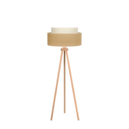 Duolla - Staande Lamp YUTE BOHO 1xE27/15W/230V diameter 45 cm bruin/crème