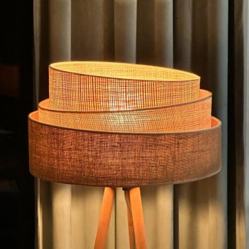 Duolla - Staande Lamp YUTE TRIO 1xE27/15W/230V diameter 45 cm bruin/grijs/beige