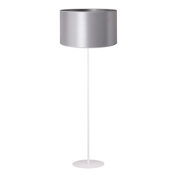 Duolla - Stojací  lamp CANNES 1xE27/15W/230V diameter 45 cm zilver/wit