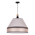 Duolla - Suspension filaire AVIGNON 1xE27/15W/230V diam. 50 cm beige