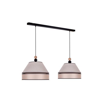 Duolla - Suspension filaire AVIGNON 2xE27/15W/230V beige