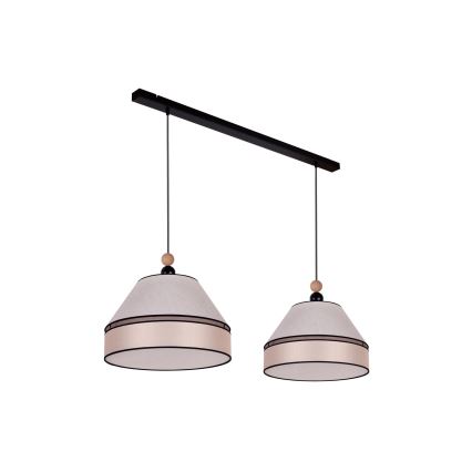 Duolla - Suspension filaire AVIGNON 2xE27/15W/230V beige