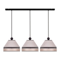 Duolla - Suspension filaire AVIGNON 3xE27/15W/230V beige