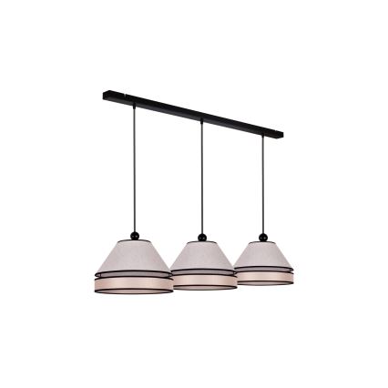 Duolla - Suspension filaire AVIGNON 3xE27/15W/230V beige