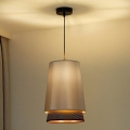 Duolla - Suspension filaire BELL SHINY 1xE27/15W/230V d. 25 cm argent/noir