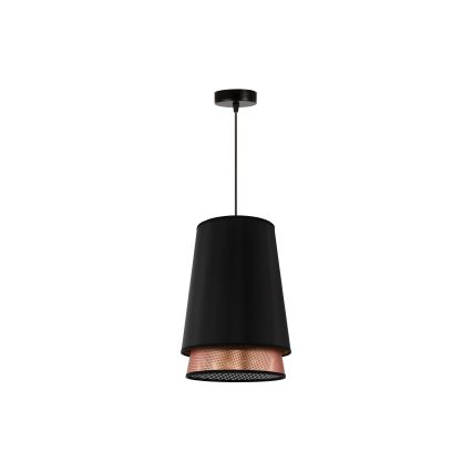 Duolla - Suspension filaire BELL SHINY 1xE27/15W/230V d. 25 cm noir/cuivre