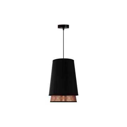 Duolla - Suspension filaire BELL SHINY 1xE27/15W/230V d. 25 cm noir/cuivre