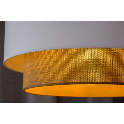 Duolla - Suspension filaire BOHO 1xE27/15W/230V d. 45 cm blanc/marron