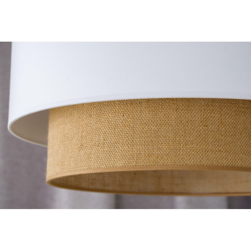 Duolla - Suspension filaire BOHO 1xE27/15W/230V d. 45 cm blanc/marron