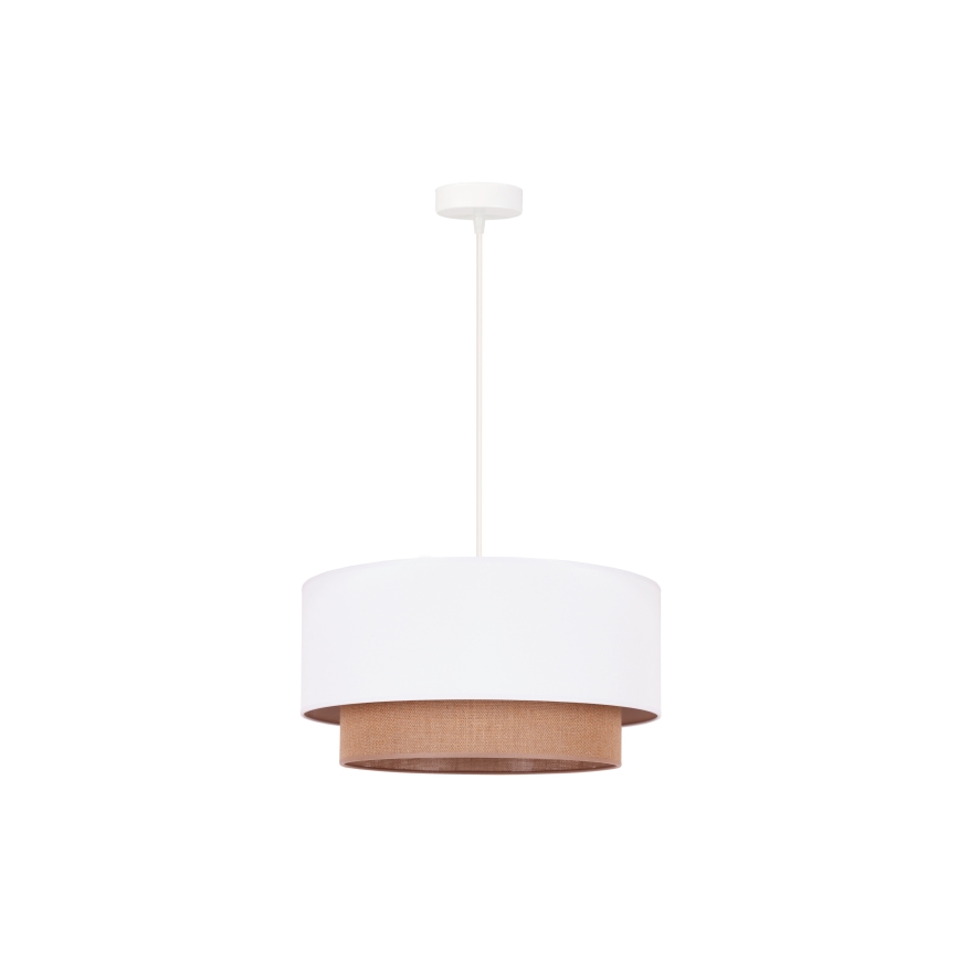 Duolla - Suspension filaire BOHO 1xE27/15W/230V d. 45 cm blanc/marron
