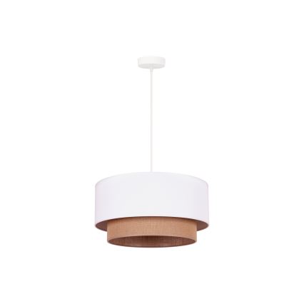 Duolla - Suspension filaire BOHO 1xE27/15W/230V d. 45 cm blanc/marron