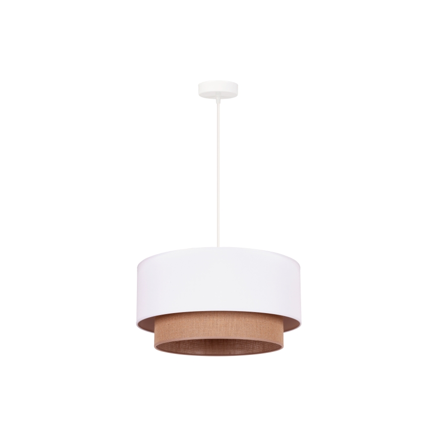 Duolla - Suspension filaire BOHO 1xE27/15W/230V d. 45 cm blanc/marron