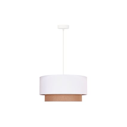 Duolla - Suspension filaire BOHO 1xE27/15W/230V d. 45 cm blanc/marron