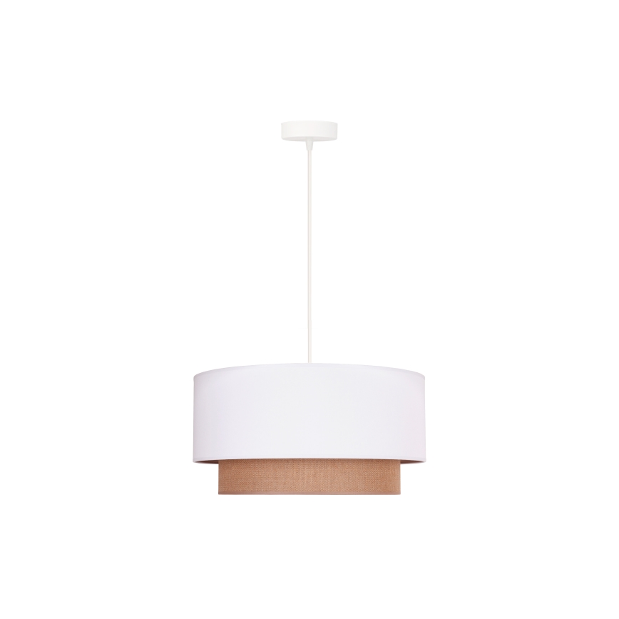 Duolla - Suspension filaire BOHO 1xE27/15W/230V d. 45 cm blanc/marron